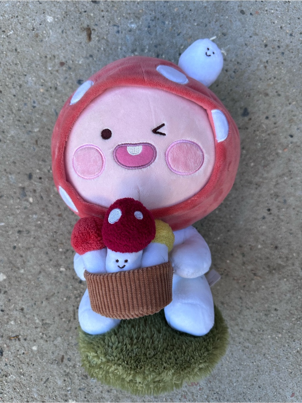 KAKAO FRIENDS Official Harvest Friends Soft Plush Mushroom Little Apeach